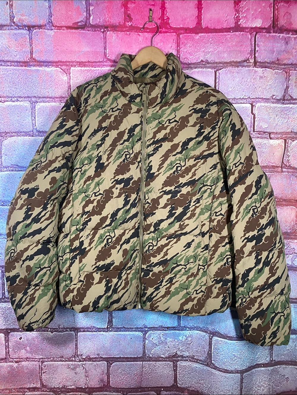 Maison Article Camo Puffer Jacket Men’s Large Full Zip Camouflage Insulated Coat
